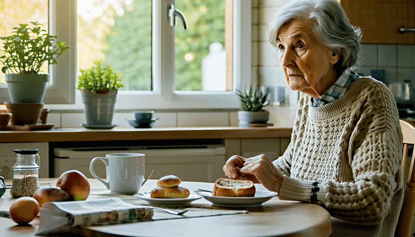 přečtěte si příběh ženy, které je 65 let a která se jednoho dopoledne cítila dezorientovaná kvůli chybě při snídani.