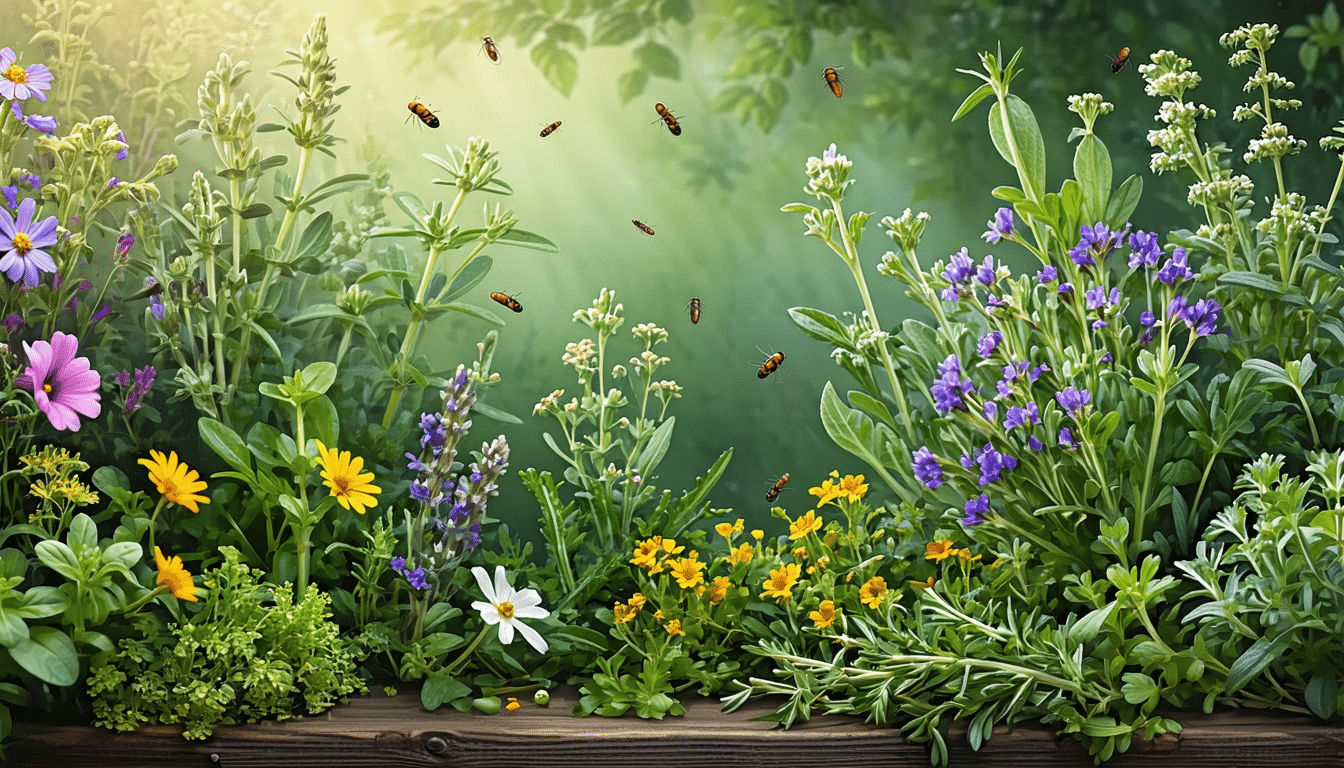 objevte, jak míchání aromatických bylin a květin bez pevného schématu pomohlo snížit výskyt škůdců. přírodní a kreativní přístup ke zdravé zahradě.