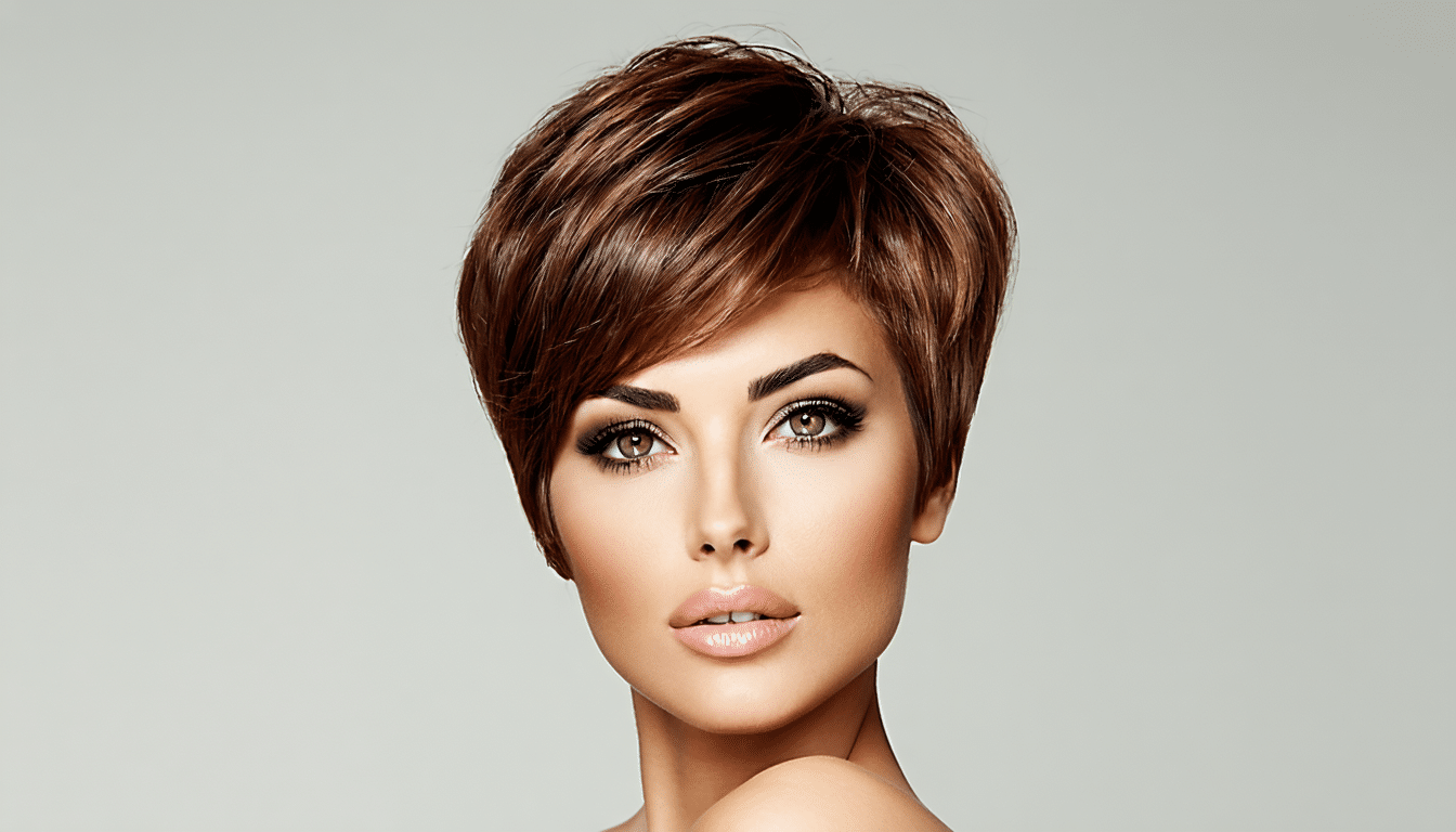 krátký střih vlasů, který přidává objem řídkým vlasům bez potřeby fénování.