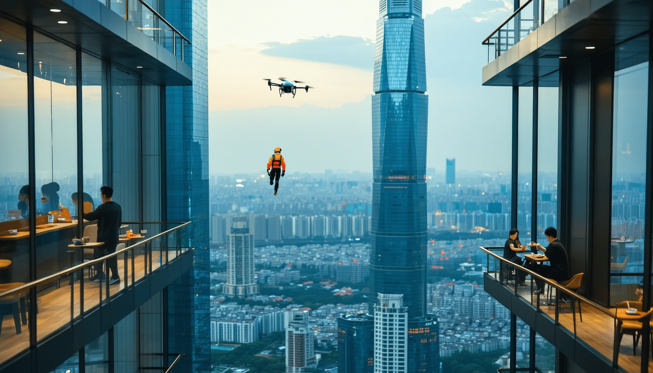 v číně jsou mrakodrapy tak vysoké, že vznikla nová profese – lidé doručující jídlo do nejvyšších pater. objevte fascinující svět unikátních pracovních příležitostí v moderních městech.