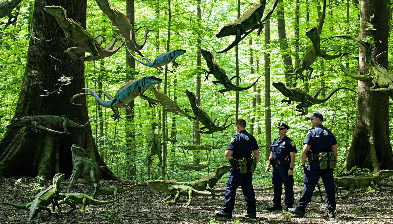 zmrzlí leguáni padají ze stromů v usa a úřady tuto situaci využívají k eutanazii těchto zvířat, což vyvolává kontroverze a obavy o jejich osud.